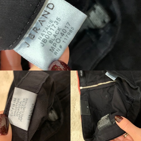 J Brand Natalie High Rise skinny crop black velvet - Picture 8 of 8